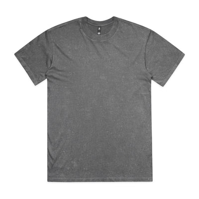 Charcoal heather t-shirt with short sleeves and crew neck.