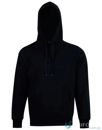 Black hooded sweatshirt from MOQ 100 print unisex hoodie, perfect for uniforms or workwear
