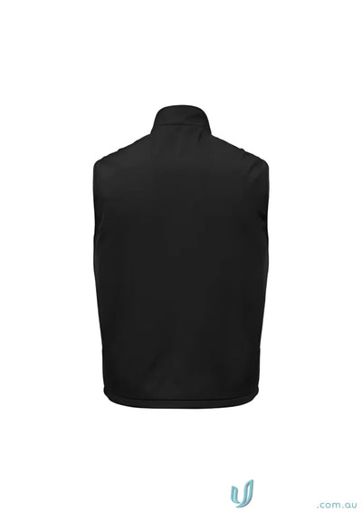 Black sleeveless vest from Biz Collection Reversible Unisex Vest NV5300 showing reversible design