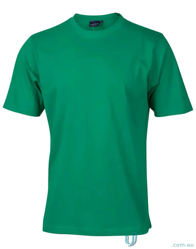 Green short-sleeved TS37 Savvy Tee with twin stitching for that winning spirit style