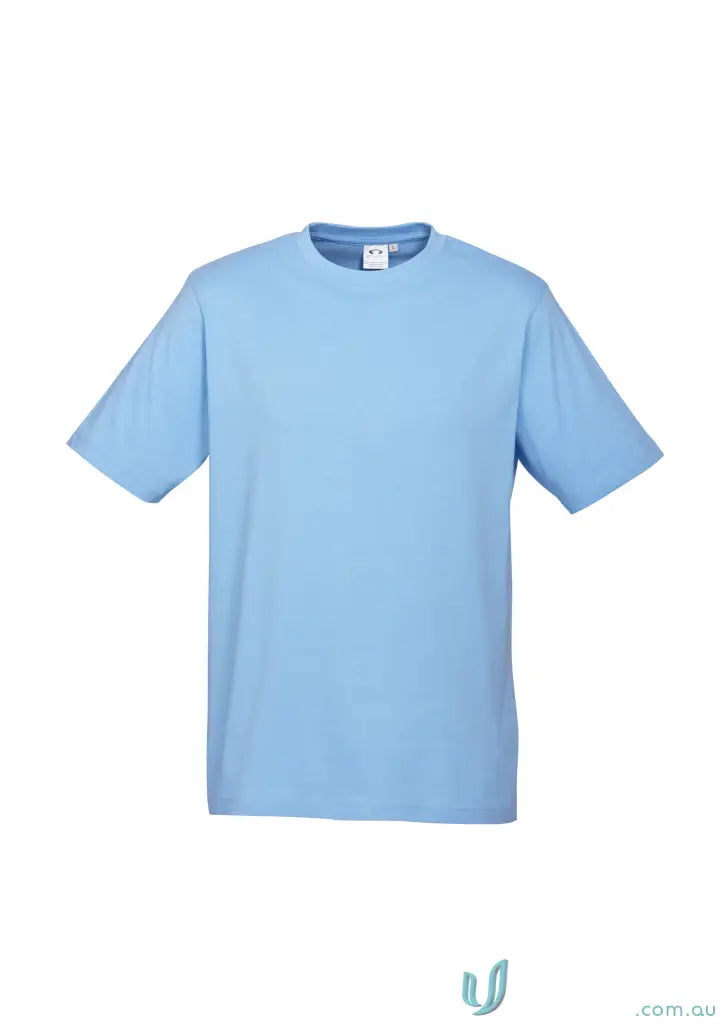 Southport Tee ice short sleeve mens T-shirt with twin needle sleeve in light blue