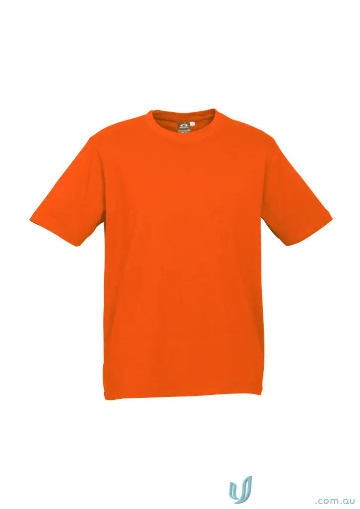 Plain orange ice short sleeve Southport Tee from Biz Collection Mens Ice with twin needle sleeve