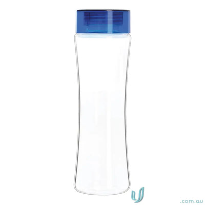 Clear plastic Sparta 500ml Tritan Water Bottle with blue lid BPA-free and durable