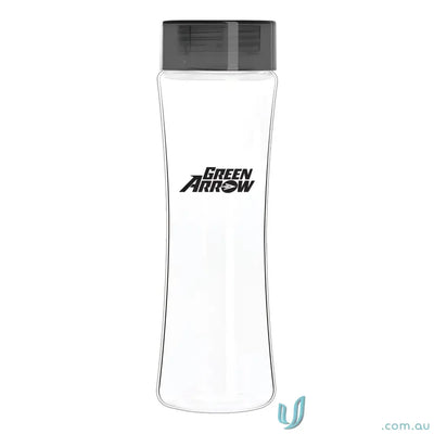 Clear Tritan water bottle with dark lid for durable BPA-free hydration