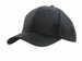 Black Sports Ripstop Sandwich Cap with curved brim, adjustable strap, high stock range
