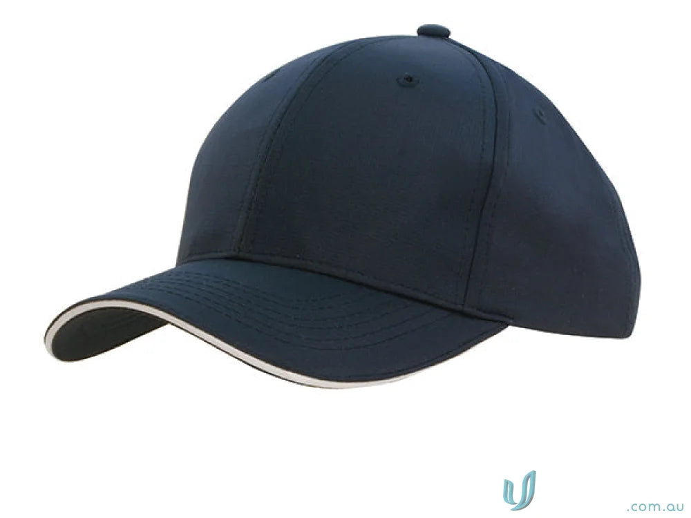 Navy blue baseball cap from Sports Ripstop Sandwich Cap, high stock range style