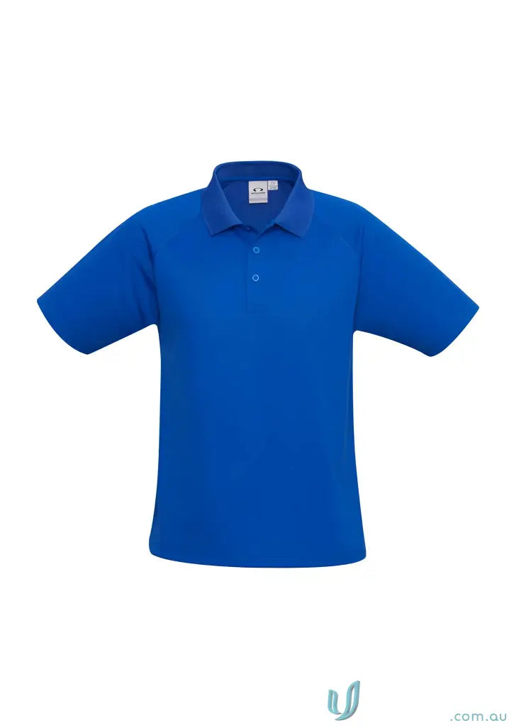 Blue short-sleeved polo shirt from Collection Sprint P300MS Mens Biz Cool lineup
