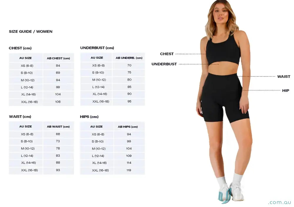 Black athletic two-piece outfit with sports bra and shorts featuring a sleek design for active work uniforms