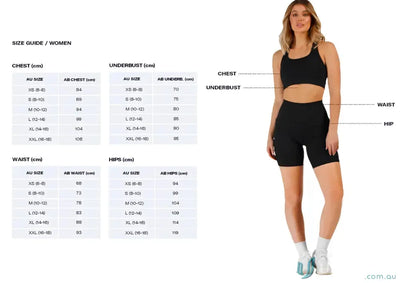 Black athletic two-piece uniform with a square neck onyx crop sports bra and matching shorts for active workwear