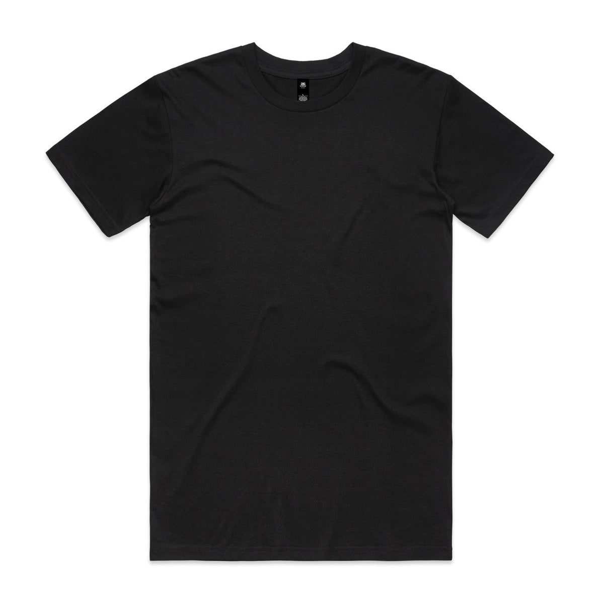 Black short-sleeved crew neck planett staple tee made of soft cotton perfect for workwear and uniforms