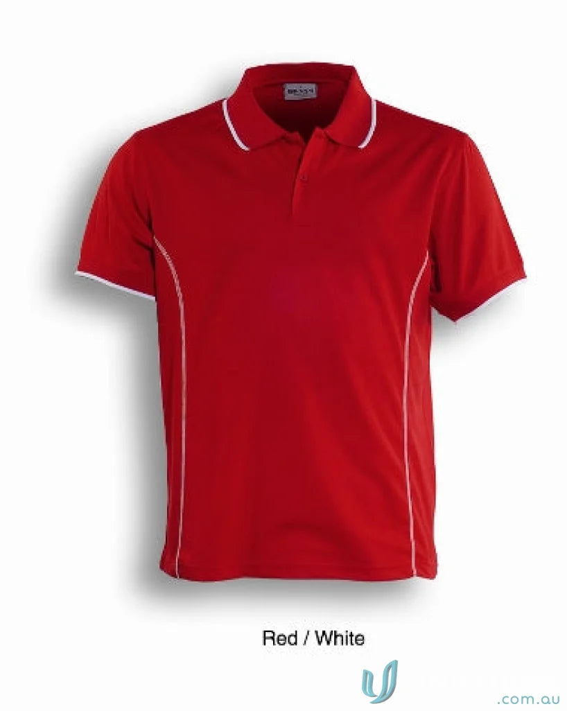 Bocini CP0910 Stitch Polo in Red/White