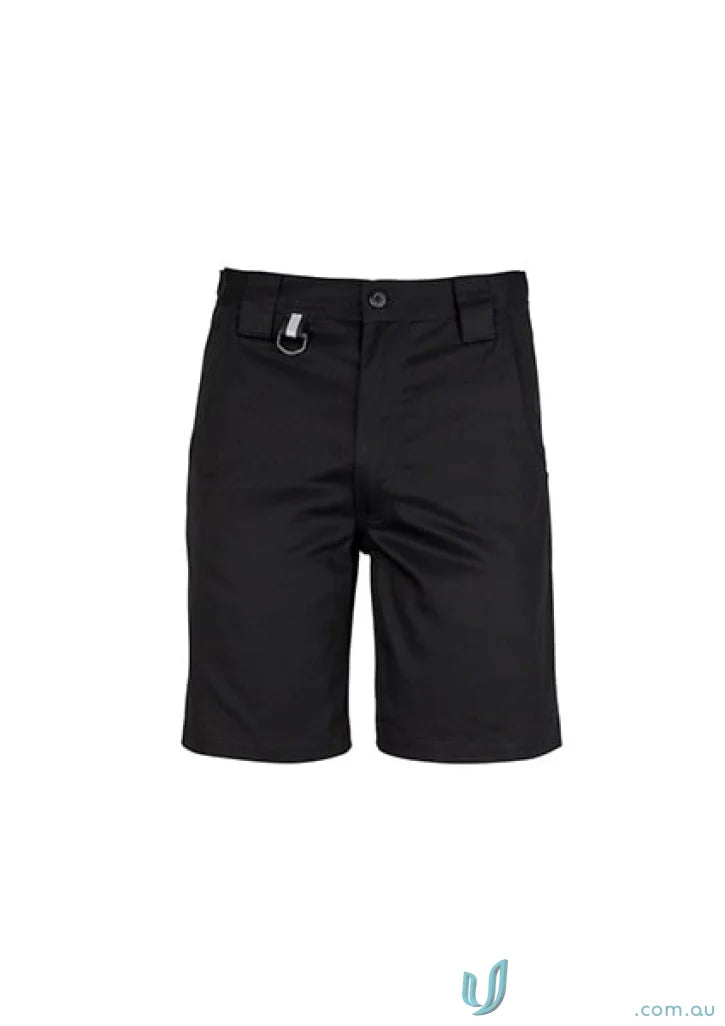 Black casual shorts from Syzmik Mens Plain Utility Shorts collection perfect for everyday wear