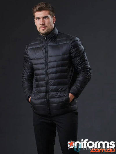 Black puffer jacket from The Puffer with enhanced thermal properties for warmth