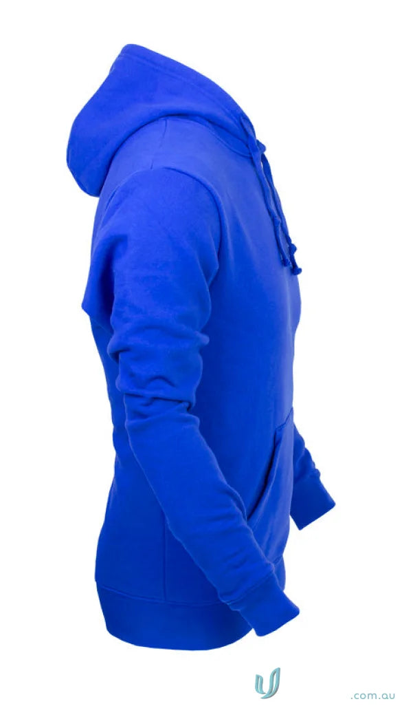 Blue hooded sweatshirt from Torquay workwear uniforms perfect for casual and work use