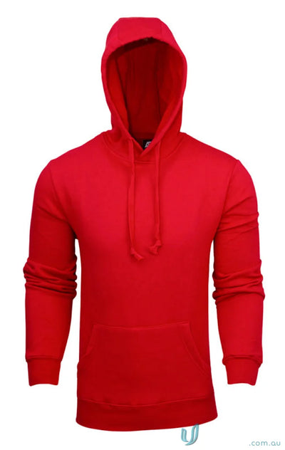Red hooded sweatshirt from Torquay workwear collection, perfect for uniforms or casual wear