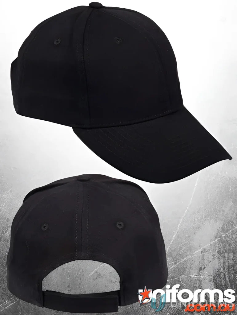 Black heavy brushed cotton traditional cap perfect for casual style Spirit Traditional Cap