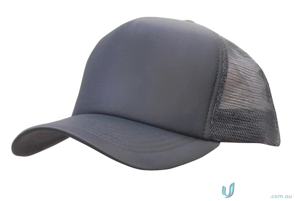 Gray trucker hat from Truckers Mesh Cap. Perfect for uniforms and workwear casuals