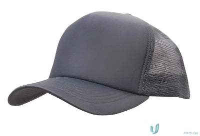 Gray trucker hat from Truckers Mesh Cap. Perfect for uniforms and workwear casuals
