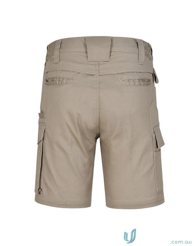 Khaki cargo shorts from WP27 Unisex Cotton Stretch Rip Stop Work Shorts collection