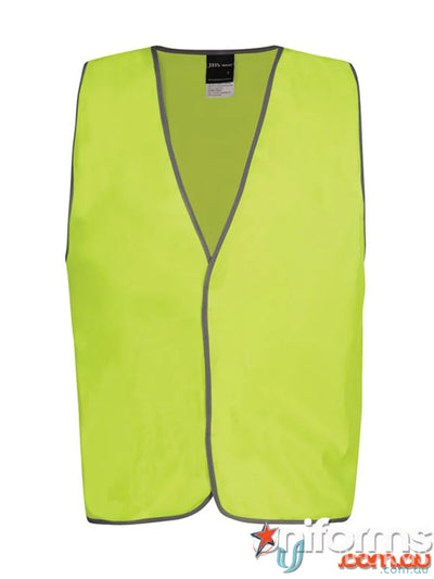Yellow safety vest with visitor printed design meets Australian standards, extra large fit