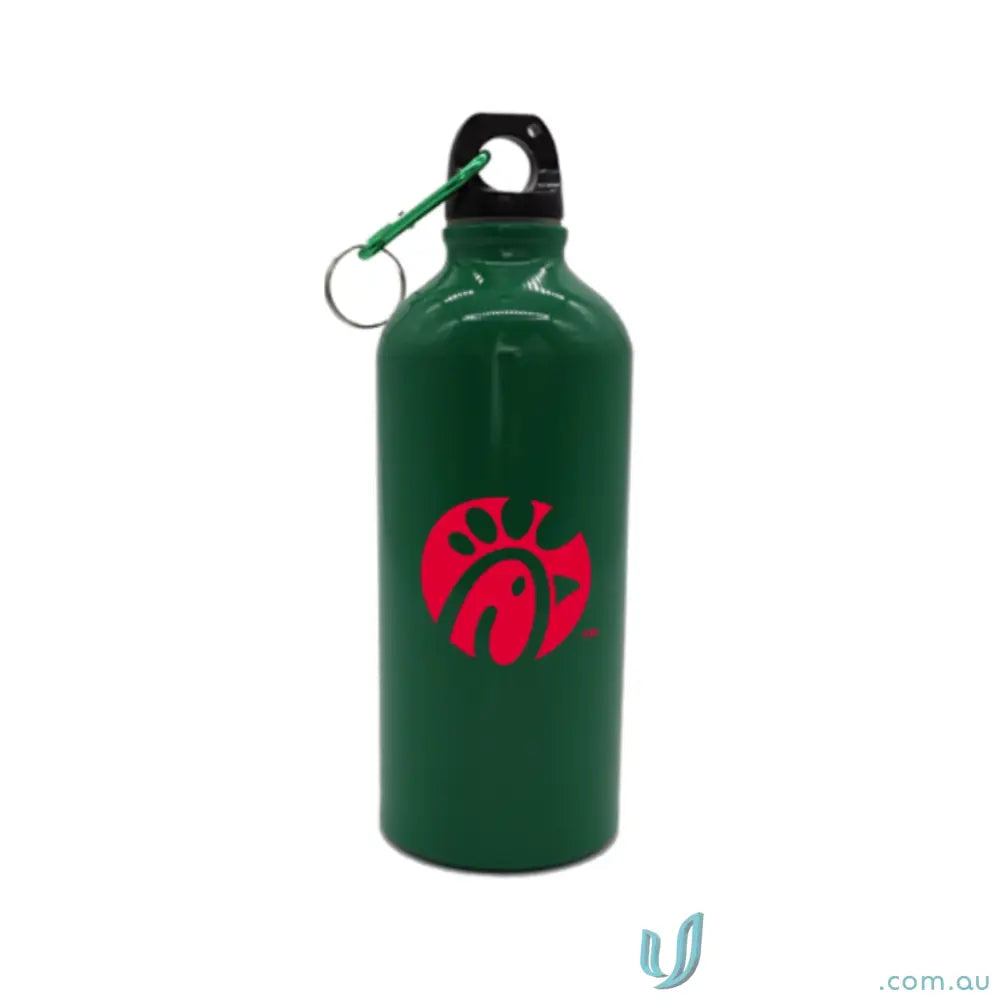 Green Chick-fil-A water bottle with carabiner clip perfect for Voyager 600ml hiking uniforms