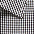Westgarth Gingham 3Q shirt in easy iron black and white gingham fabric