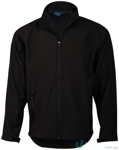 Black winning spirit ladies Rosewall softshell jacket on display for stylish outdoor wear