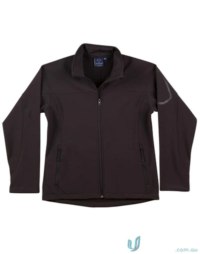 Dark-colored Winning Spirit Ladies Whistler Softshell Jacket for stylish winter wear