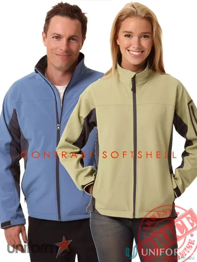 Two Winning Spirit Ladies Whistler Softshell Jackets on display for a stylish look