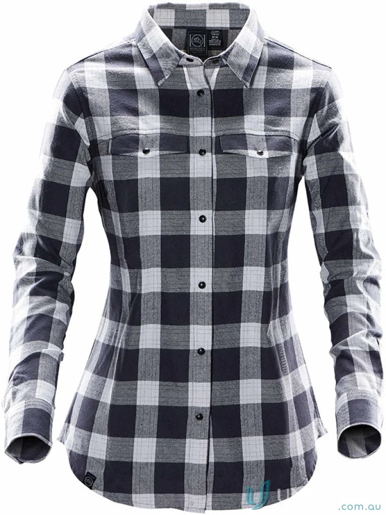Womens Logan Snap Front Shirt with chest pockets, snap closures, perfect for uniforms