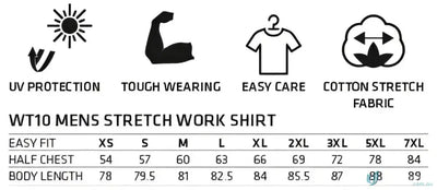 XStreet Stretch Shirt with UV protection, tough-wearing cotton stretch fabric, available in all sizes